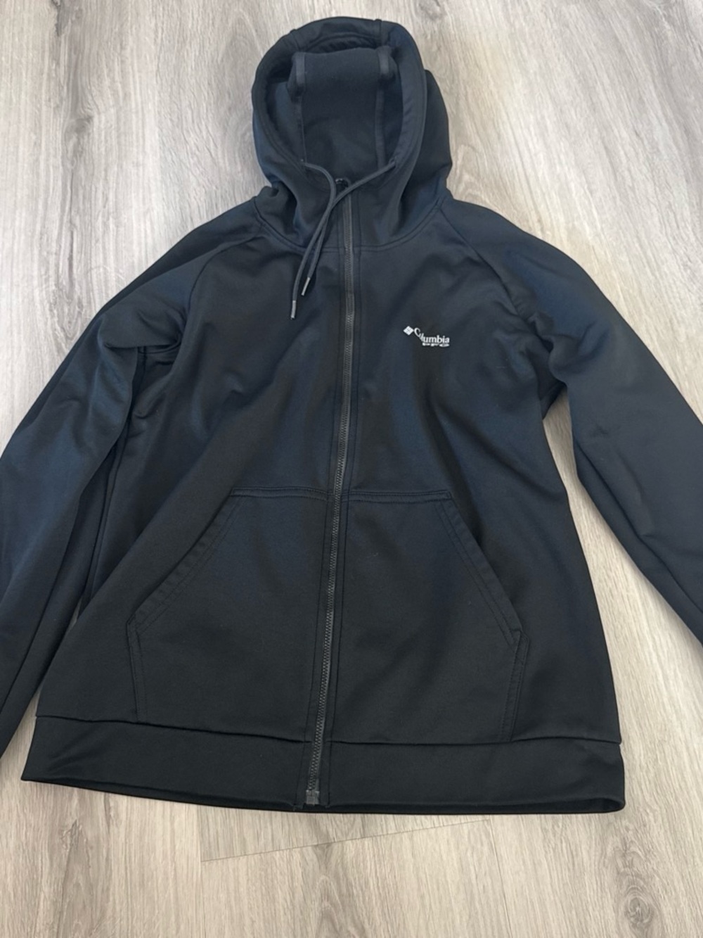 Columbia Black Lightweight Full-Zip Hooded Jacket
